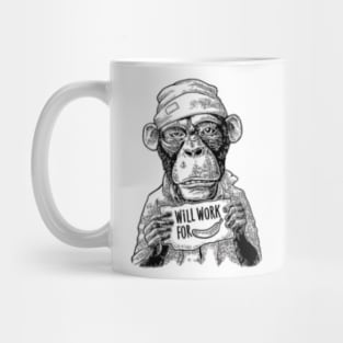 i will work a banana t-shirt Mug